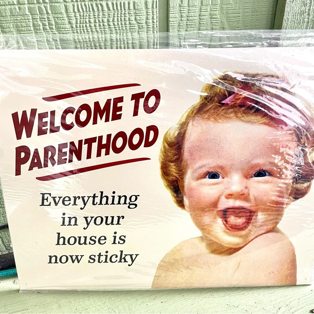 NEW Welcome To Parenthood Metal Sign